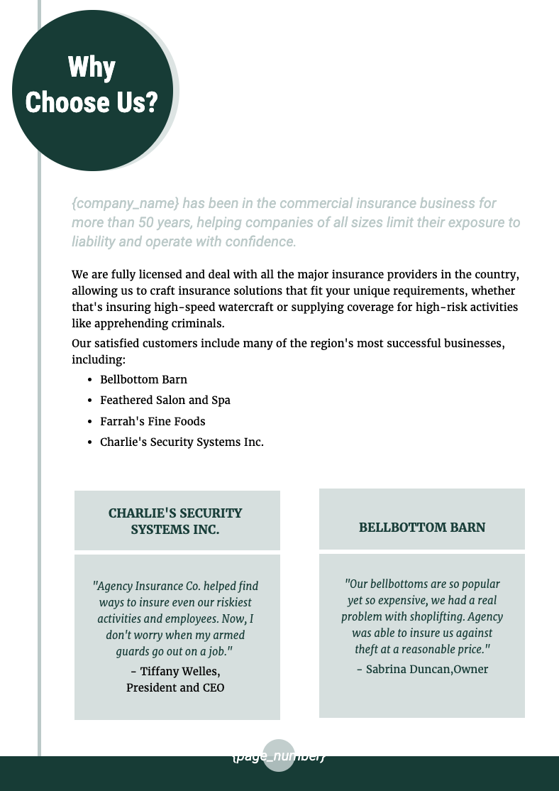 Insurance Proposal Template